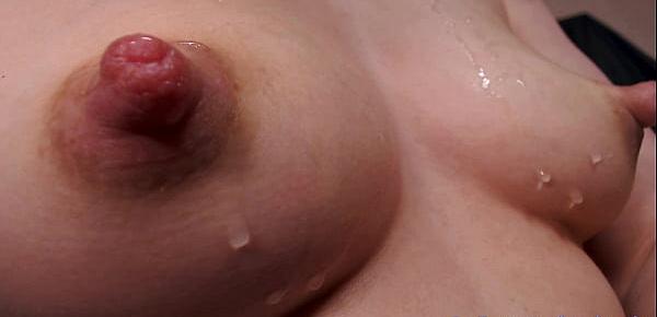  Soft nipples play with water